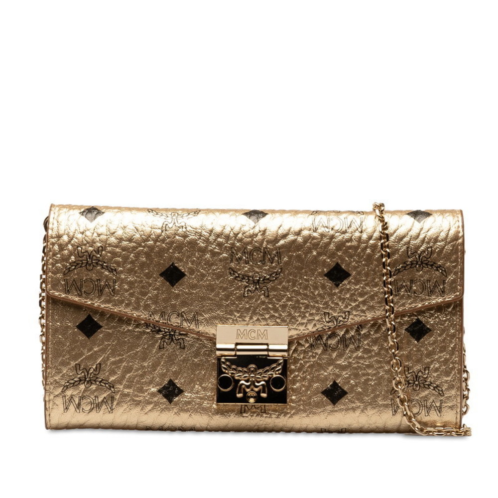 MCM Visetos Canvas Chain Wallet Canvas Long Wallet in Excellent condition - Picture 1 of 9